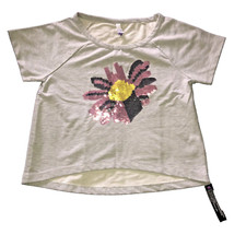 H! by Henry Holland Grey Short Sleeve Terry Boxy Sweatshirt UK 10 *bnwt* vtg y2k