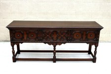 JACOBEAN CARVED OAK SIDEBOARD