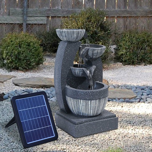 Solar garden water feature - garden,