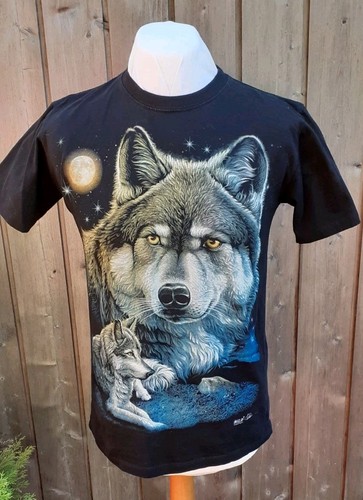 Wild wolf cotton shirt - wolf, t