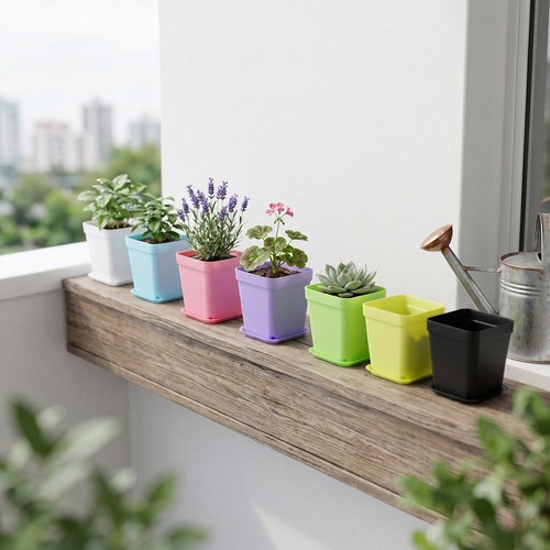 Pack plastic plant pots - 42,