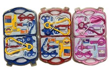 Kids Children's Role Play Doctor Nurses Toy Medical Set Kit Gift Hard Carry Case