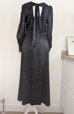 Brand new Marks & Spencer black satin maxi dress evening party dress  size 8