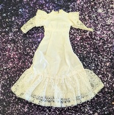 Vintage Faerie Glen Fashion Doll CREAM & LACE DRESS Wedding Dress? Has label