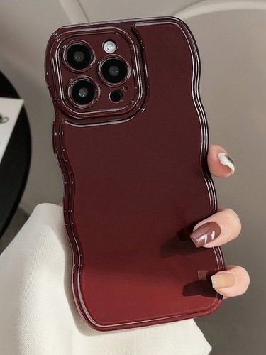 Burgundy wavy case for iphone - wavy,