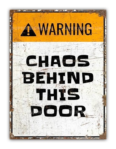 Funny chaos warning metal - warning,