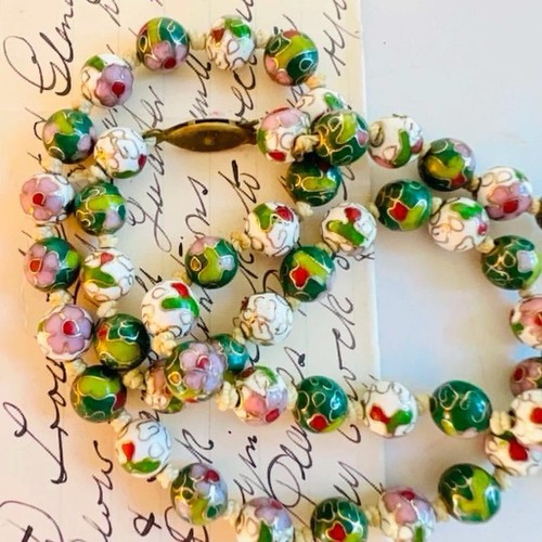 Vintage hand knotted - , cloisonne