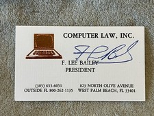 Business Card - F. Lee Bailey
