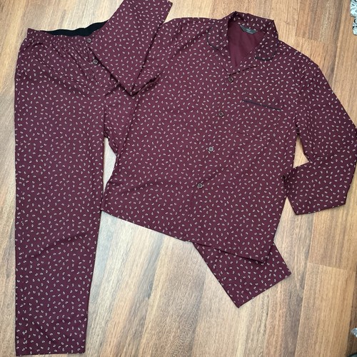 Mens burgundy paisley - mens, pjs