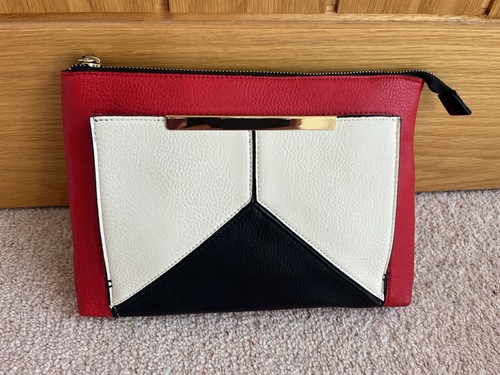 Leather clutch bag - leather, from