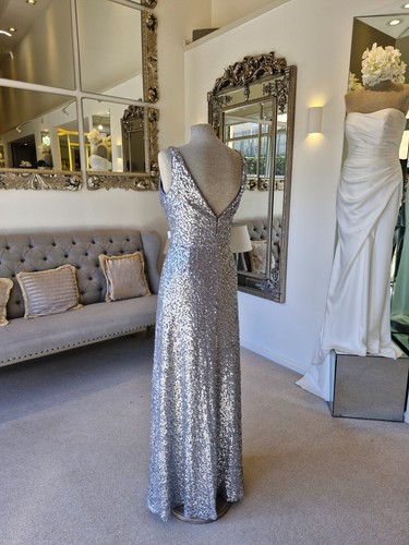 Silver prom graduation dress - /,