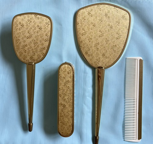 Vintage vanity set gold - set,