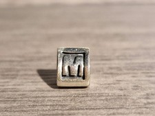 Genuine Pandora Letter M Initial Charm - ALE 925 Sterling Silver