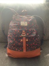 Jack Wills Navy Floral Book bag Backpack