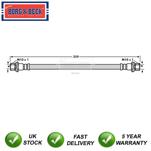 Brake hose front borg beck - hose, &