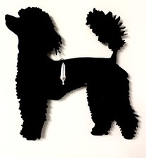 Poodle Dog Wall Clock In Black...Laser Cut