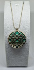 Beautiful Green Stone Costume Necklace