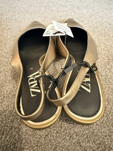 Zara leather low heel - zara,