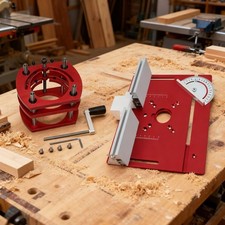 Woodworking Router Lift Kit - Aluminum Router Table Insert Plate W/ Miter Gauge