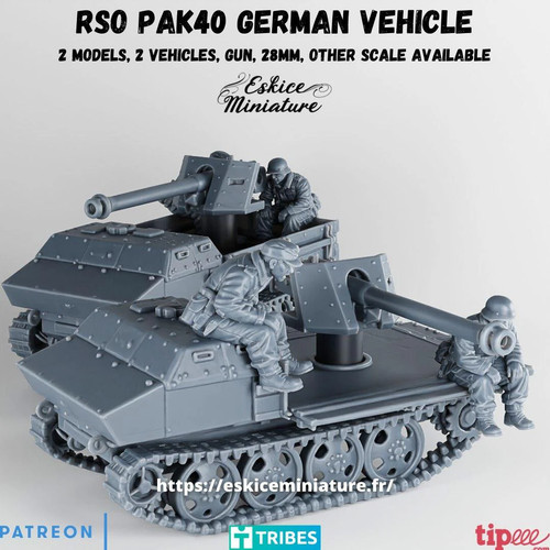 Wwii german rso with - with, pak40