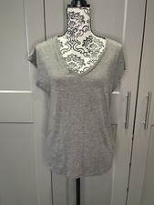 Next Grey V-Neck T-Shirt Size