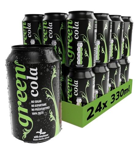 Green cola zero calorie soft - cola,