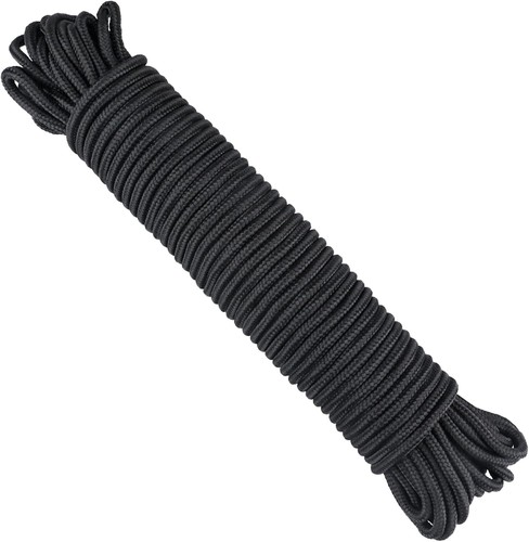 Black nylon rope 6mm - nylon,