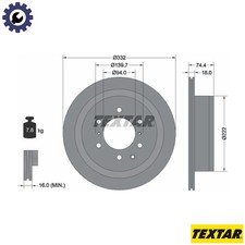 2x BRAKE DISC 92167303 FOR
