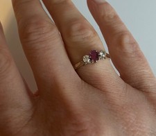 Double Diamond and Ruby 9ct