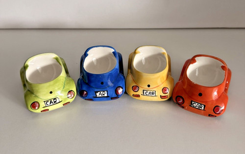 Set colourful ceramic car - set, 4
