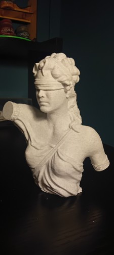 Lady justice bust ornament - lady,