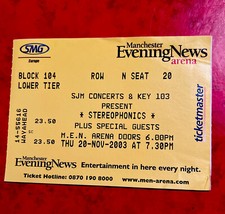 STEREOPHONICS TICKET You Gotta