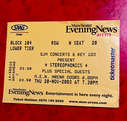 Stereophonics ticket you gotta - stereophonics,