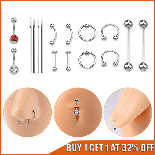 Body piercing kit ear - body, nose