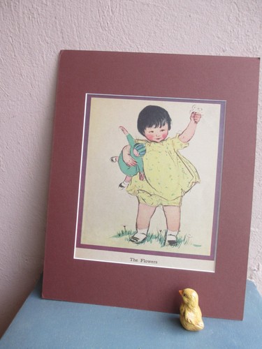 Vintage illustration girl - of,