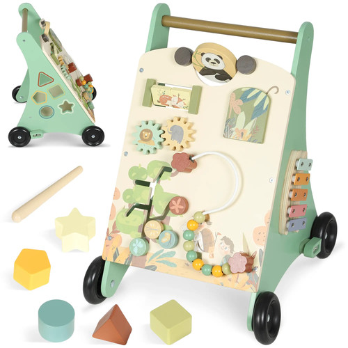 Wooden baby walker - wooden, push