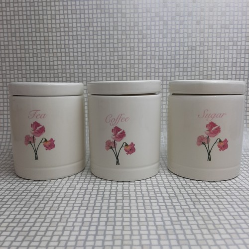 Pink floral tea - coffee, sugar