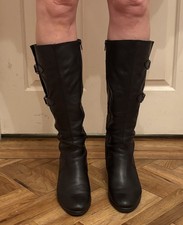 Gabor Soft Black Leather Knee