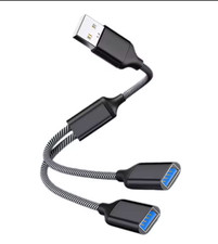 Dual USB 1 Male to 2 Female Adapter USB Splitter 2 Port  for Data Power Charging