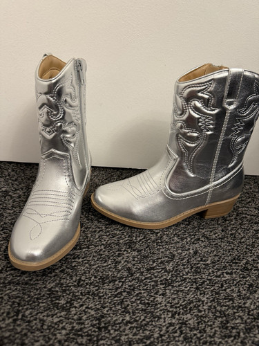 Girls silver western - silver,