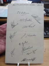 Nottinghamshire CCC 1939 - Signed by all 12