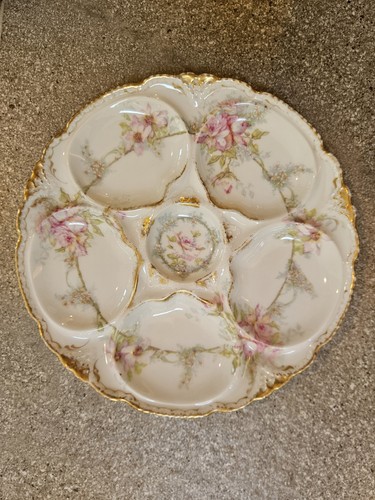 Antique oyster plate theodore - antique,