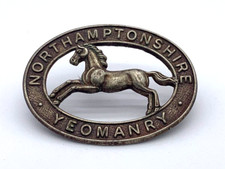 Northamptonshire Yeomanry Cap Badge 48x36mm EW Lugs