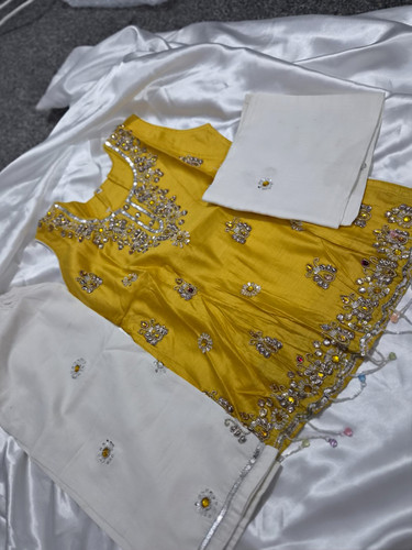 Girls mustard cotton blend - mustard,