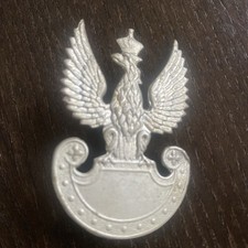 WW2 Free Polish Forces (Army In Exile) Cap Badge Battle of Poland - LUGS VERSION