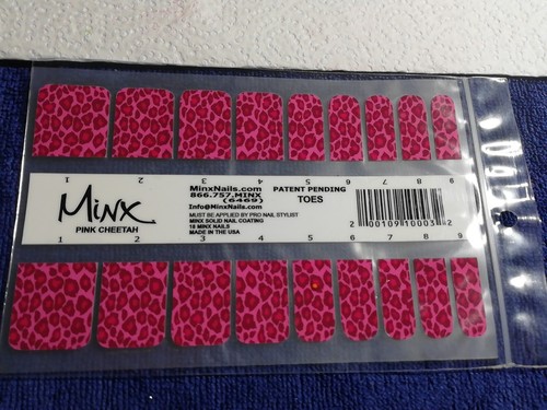 Pink cheetah minx - cheetah, (toes)