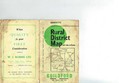 Guildford rural district map - guildford,