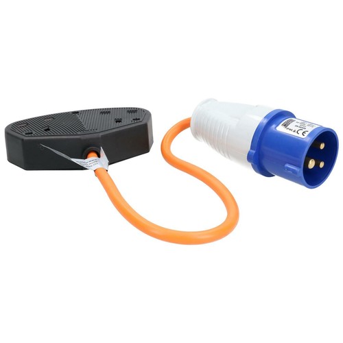 Round mains twin adaptor - mains,