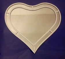 White Heart mirror. 14 inch