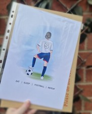 Personalised Footballer Art, girls Football Gift Print, Girls Bedroom Art